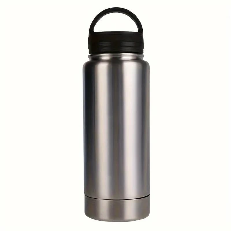 Stainless Steel Drinking Glass Safe Diversion Bottle Stash and Hide Small Value Items Money Keys Silver 12 ounces
