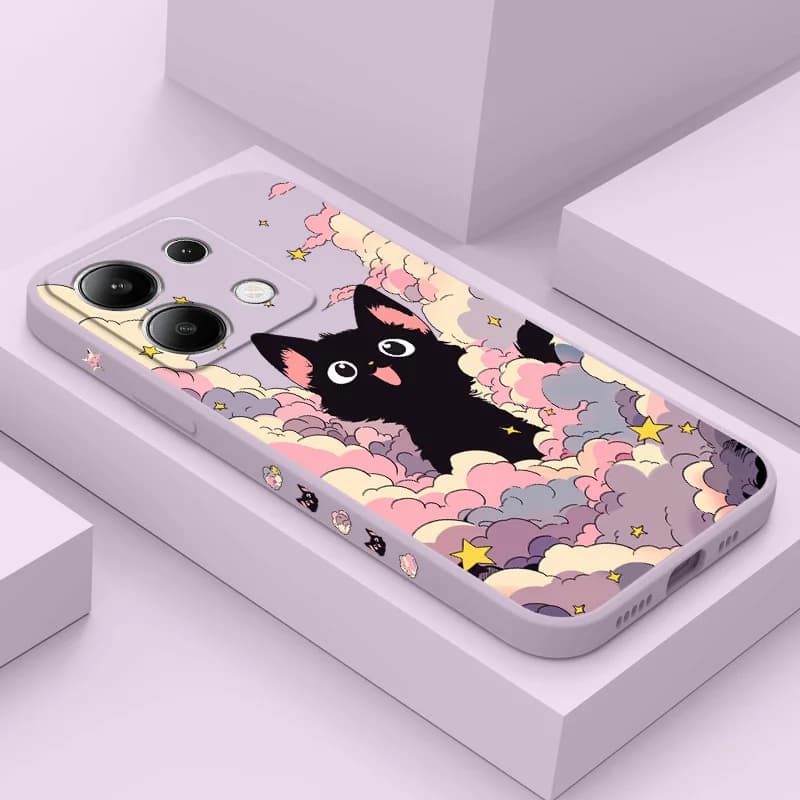 Cover per telefono Cloud Colorful Cat per Xiaomi Poco X8 M8 Pro Max 5G Cover in silicone
