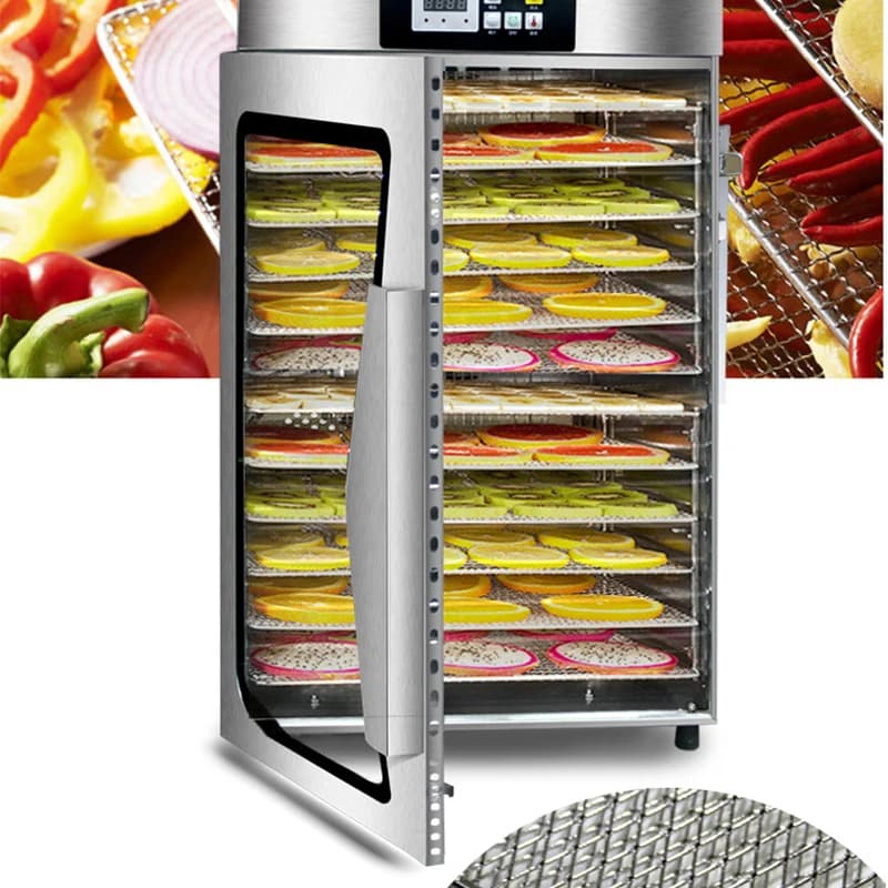 Nuovo Essiccatore Alimentare da 1200W a 16 Strati in Acciaio Inossidabile, Macchina per Frutta Secca, Verdura, Carne, Medicinali, Essiccatore Domestico per Frutta e Verdura