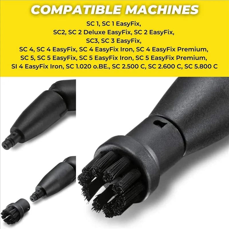 16 pezzi spazzola metallica in nylon + ottone, ugelli per pulizia a vapore per Karcher SC1 SC2 SC3 SC4 SC5 SC7 CTK1 pulitore a vapore-ABPX