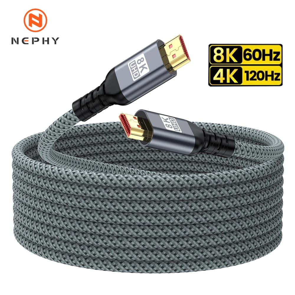 Cavo HDMI 2.1 8K 60HZ 4K 120HZ 2K 240Hz per PS5 XBox HDTV Monitor PC 48Gbps Cavo video eARC HDR ad alta velocità 1M 2M 3M 5M 7M 10M