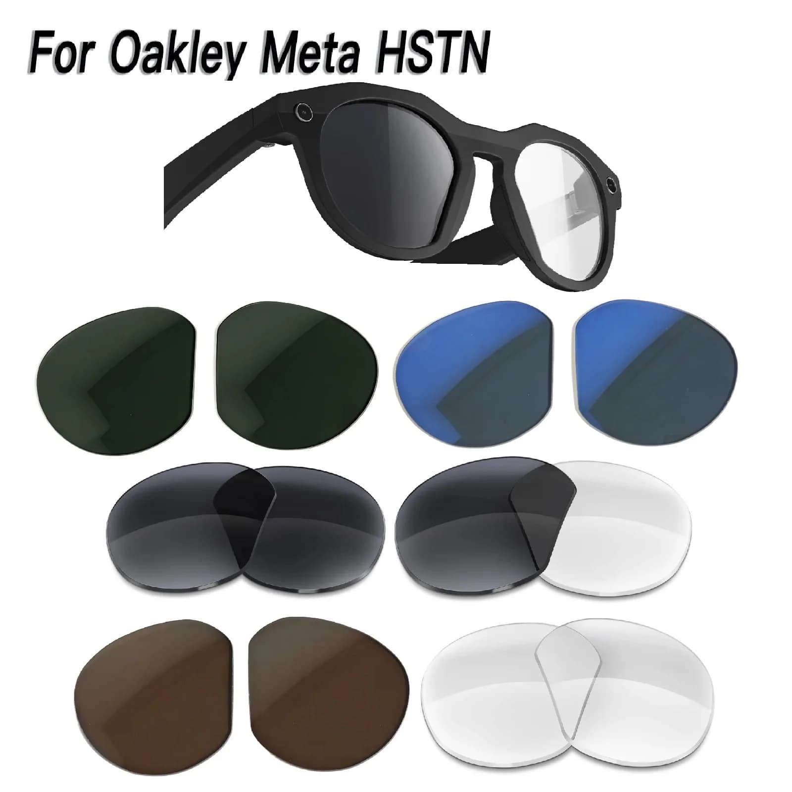For Oakley Meta HSTN OW8002 Replacement Lenses 51mm Anti-blue Photochromic Lenses Polarized Sunglasses Glasses Lens Accessories