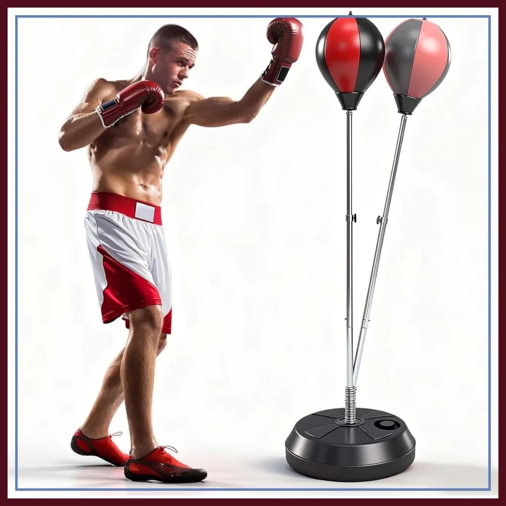 Sacco da Boxe Regolabile con Supporto, Speed Bag per Adulti, Attrezzatura per Allenamento Boxe per Alleviare lo Stress e il Fitness