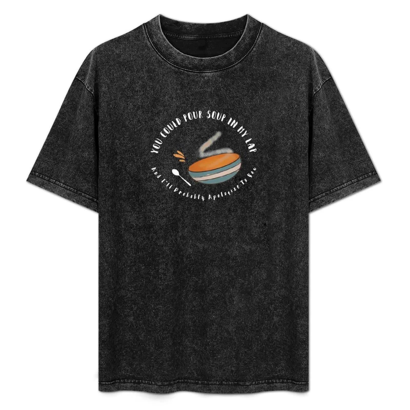 T-shirt Soup in My Lap, maglietta basic leggera a maniche corte