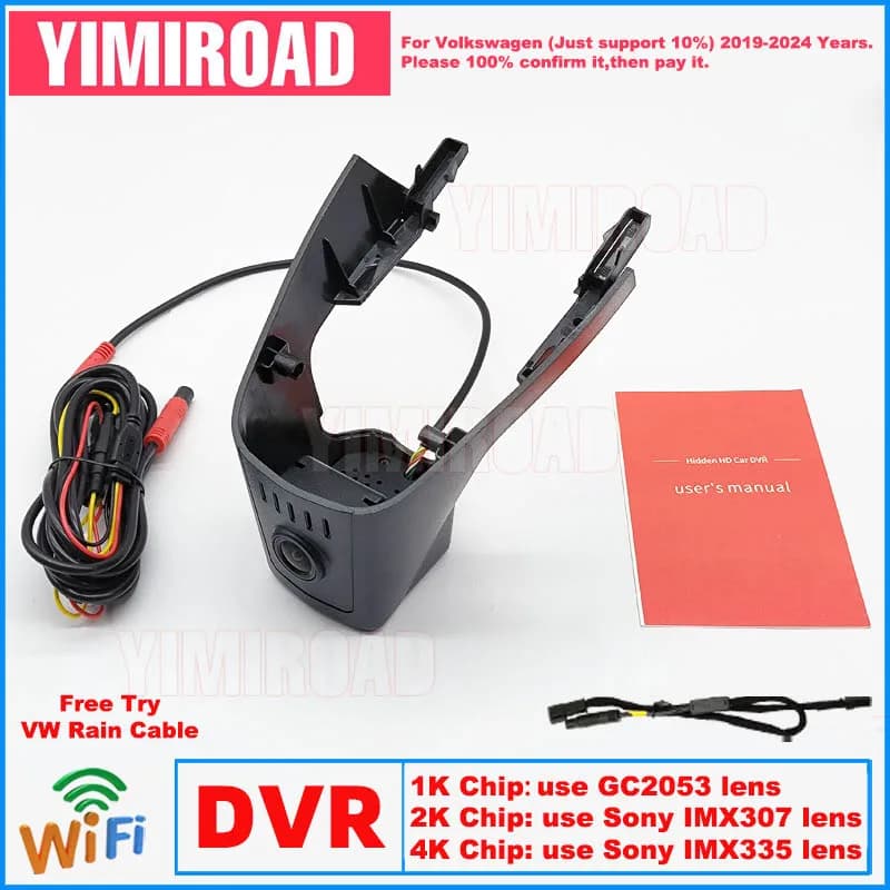 New Plug and Play Car Dvr Dashcam 1K 2K 4K VW21 Dash Cam For Volkswagen VW Touareg 3 Generations CR Tuareg Toureg 2019-2024