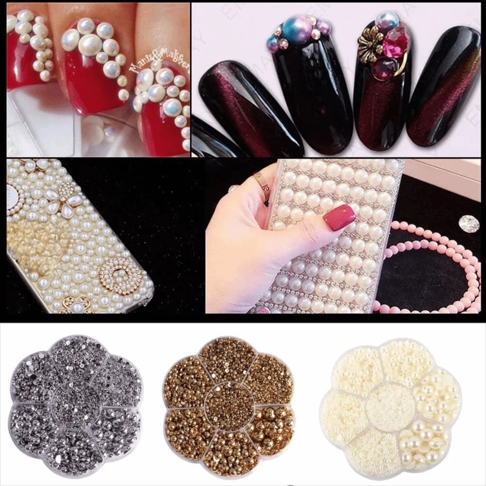 3100 pz 2/3/4/5/6/8/10mm Mezza Rotonda Perle di Perle Gioielli FAI DA TE Unghie artistiche Indumento Decor Mestiere Flatback Strass ABS
