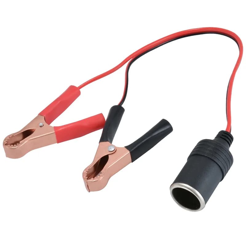 Adattatore per Presa Accendisigari 50A con Connettore Femmina e Clip a Coccodrillo per Ricarica Auto