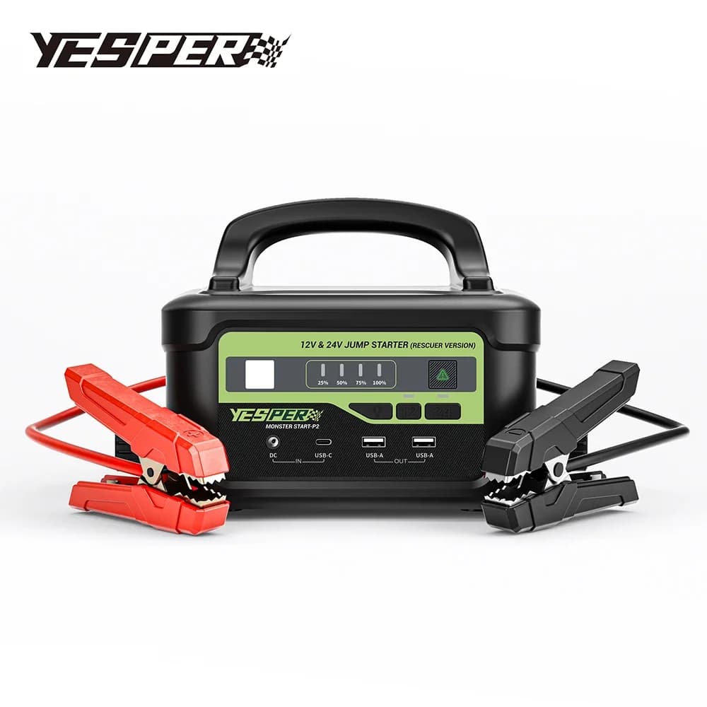 Yesper P2 Modello Ciclo Profondo Batteria Al Litio Bootser Avviamento Salto 5000A Corrente di Picco 122500mAh 12V 24V Salto di Avviamento