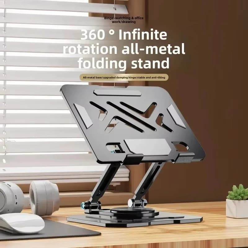 720° Rotatable Tablet Stand Adjustable Foldable Desktop Stand Holder Compatible For 4.7-12 Inch Ipad Pro/Air/Min Laptop Tablet
