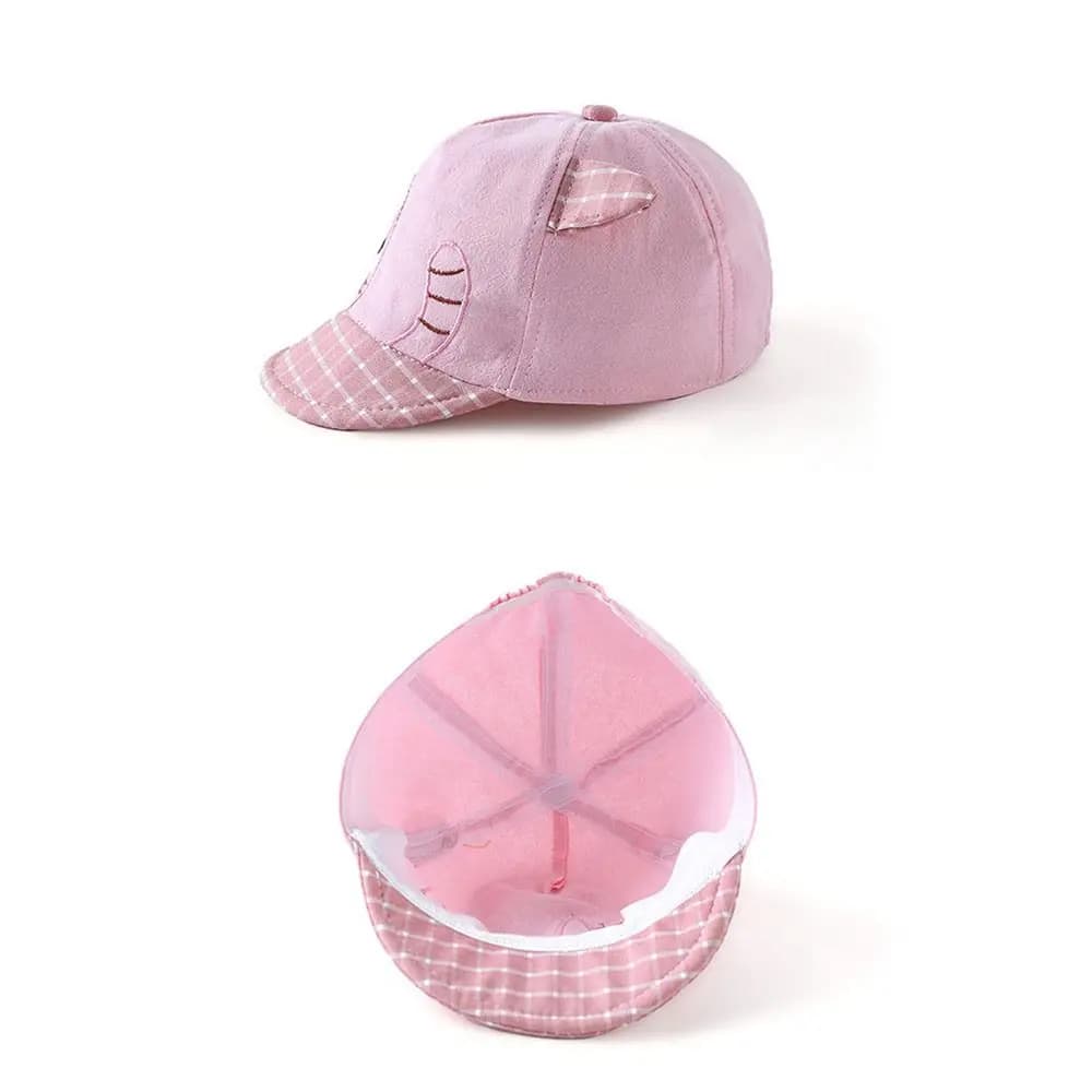 Accessori moda Cappellino da baseball con motivo gatto dei cartoni animati Cappelli in cotone morbido per ragazzi e ragazze Cappelli con visiera per bambini da 6 a 36 mesi