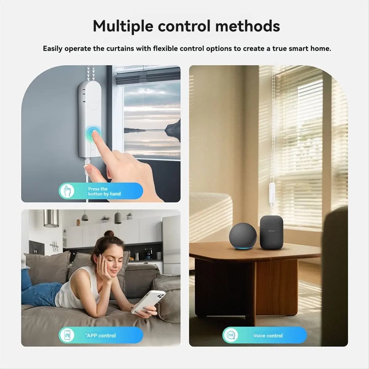 * UNO GIORNO Tuya WiFi Solar Smart Shade Tende a rullo Driver del motore Tende elettriche Ricarica solare Controllo APP Spina UK
