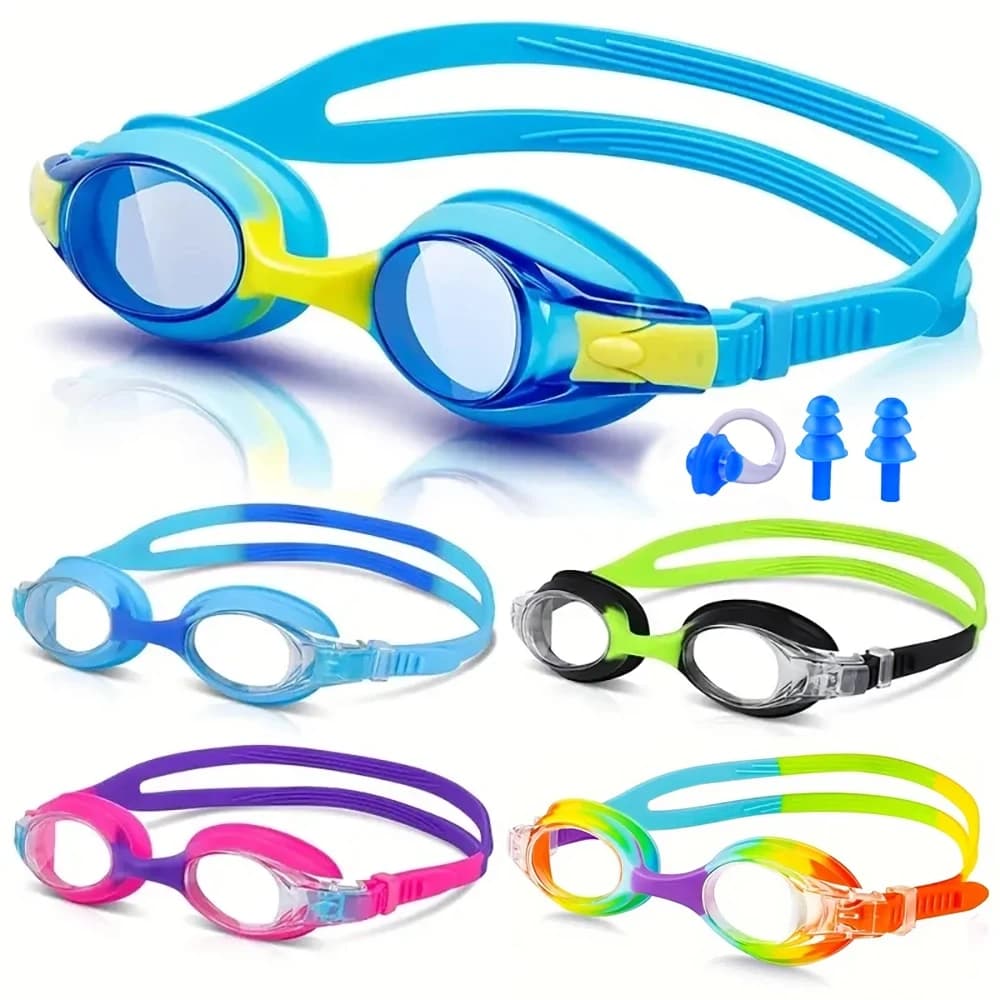 3-12 Years Waterproof Clear Vision No Loss Fast Adjusting Strap Baby Swimming Glasses