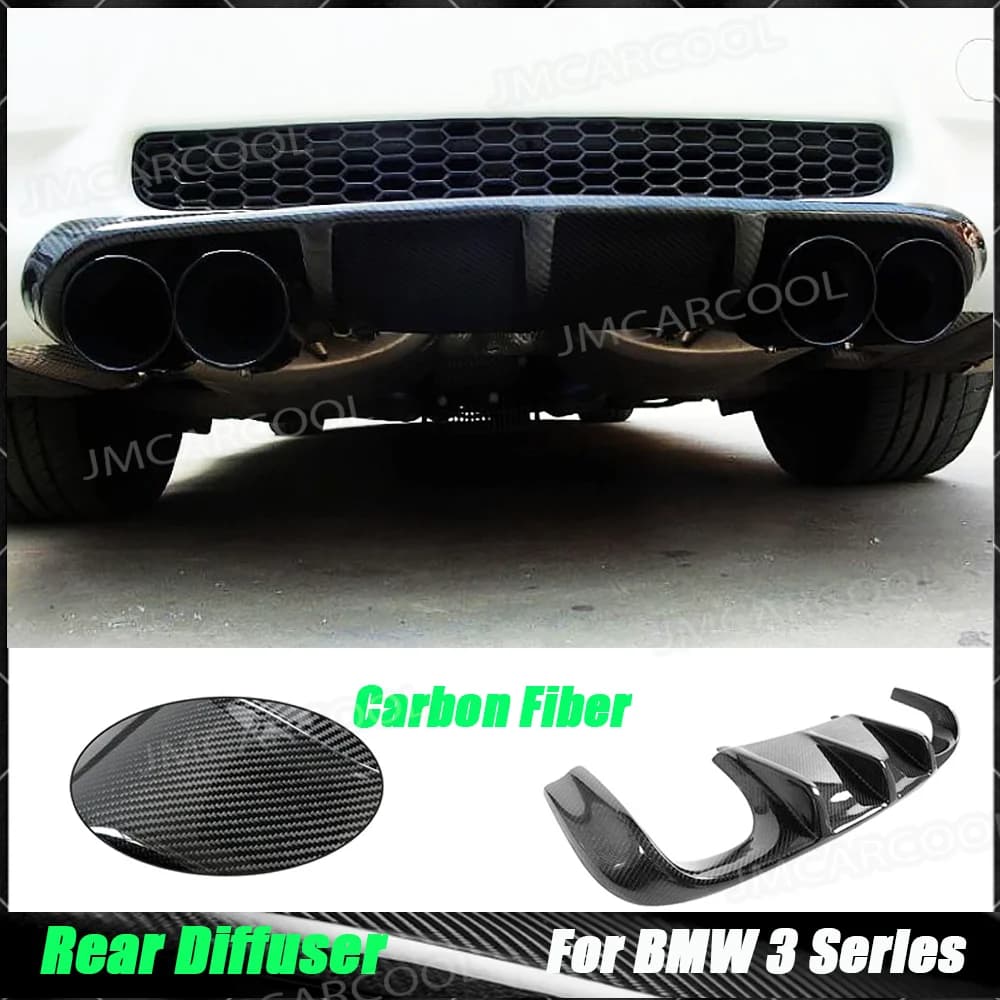 Rear Car Lip Diffuser Spoiler for BMW E92 M3 Coupe E93 M3 Convertible 2009-2012 Car Bumper Protector Convertible Carbon Fiber