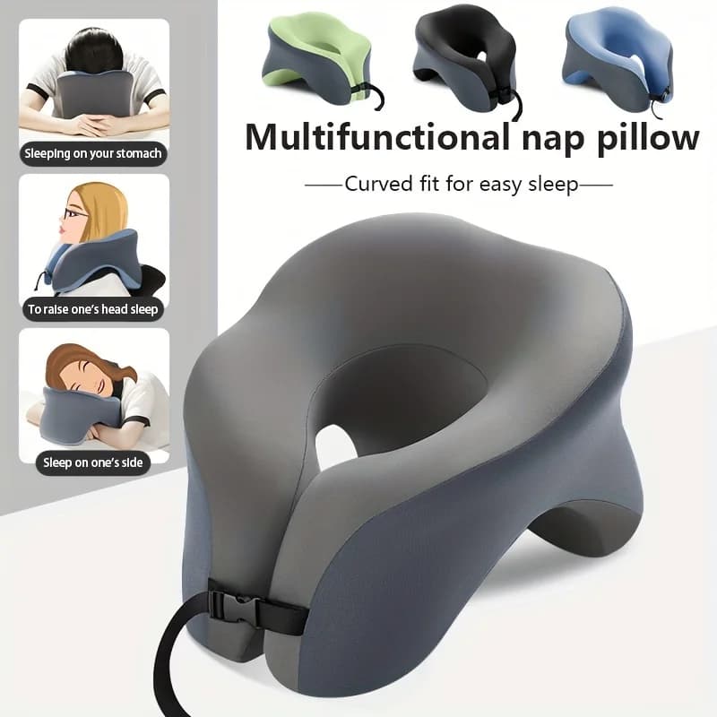 [Regalo di Natale] Cuscino per la siesta a forma di U, portatile e lavabile in lavatrice, comodo per l'ufficio, per studenti e per viaggi