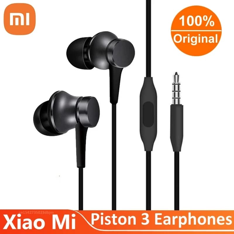 Xiaomi Mi Auricolare Piston 3 Sport Versione base fresca Auricolari in-ear da 3,5 mm Auricolari con microfono per Redmi Note 7 8T 8 Pro K20 Pro