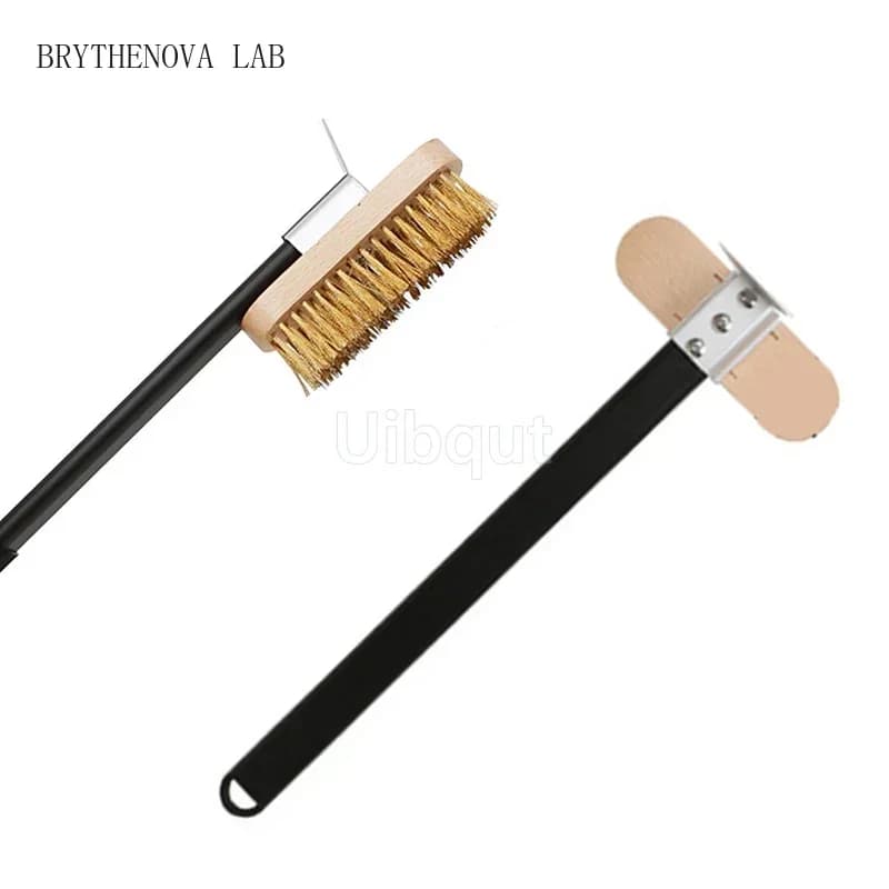 Pizza cutter peel Pizza Oven clean Copper Brush Scraper rack Machine Cleaning Brush with Handle Long Household Grill Brass Bbq