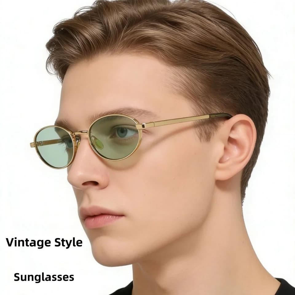 Exquisite Hot Selling Men Outdoor Driving Travel UV Resistant Sunglasses For Women Fashiona Vacation Sunscreen UV400 Oval Frame
