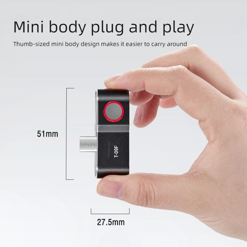 Termocamera per smartphone CEM per rilevamento perdite di riscaldamento a pavimento, rilevamento termico del circuito, termometro a infrarossi T-09F