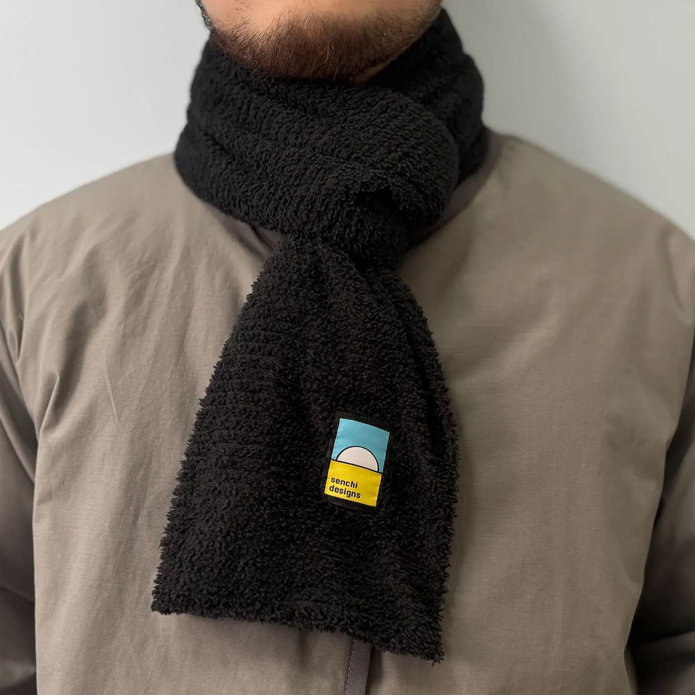 Senchi Designs P Sciarpa in pile caldo leggero e peloso di cotone Polartec Alpha 60