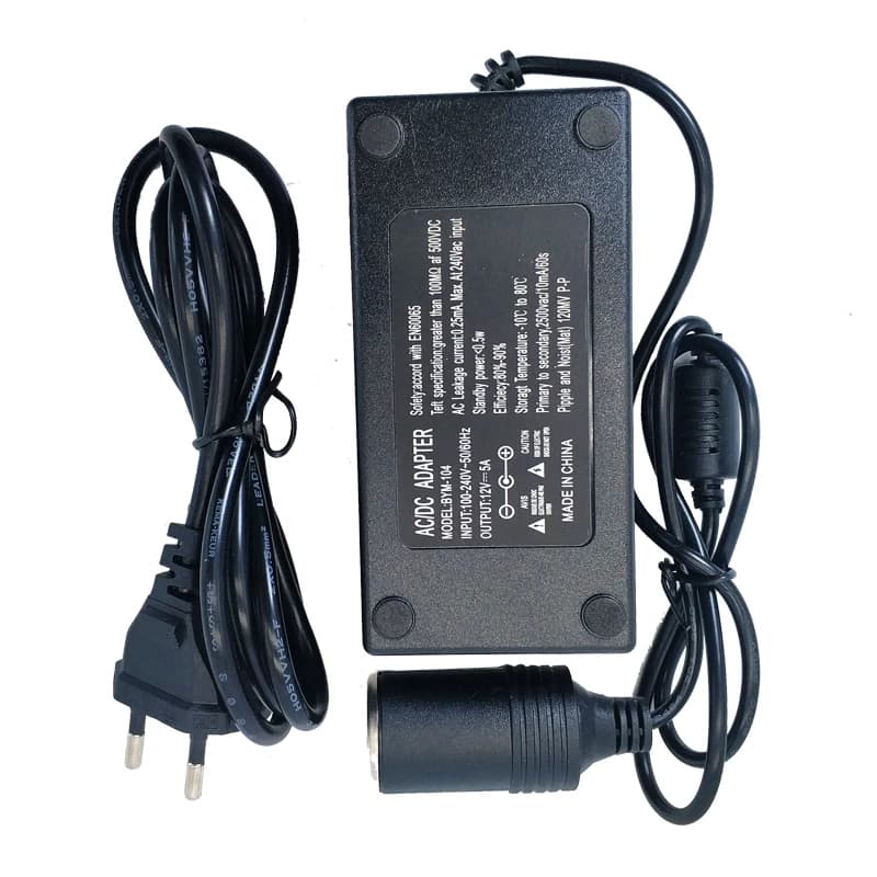 Adattatore CA DC 110V 220V a 12V 2A 5A 8A 10A Adattatore di alimentazione Accendisigari per auto Convertitore Inverter 220V 12V Accendino con spina europea