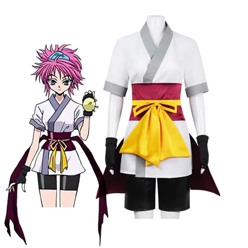 Machi Komacine Cosplay White Uniform Costume Phantom Troupe Halloween Carnival Suit for Women Anime Cosplay Outfits Dress