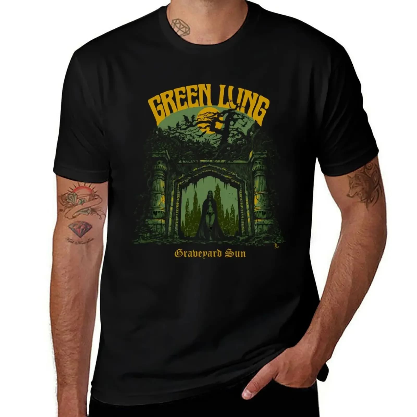 2025 nuovo modello Green Lung Cimitero Sole T-shirt top carini roba anime camicia anime regali per amici uomini vestiti