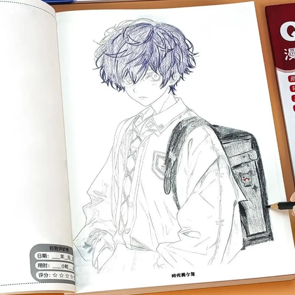Novice Zero Basic Manga Sketching Tutorial Tracing Anime Sketch Comics Line Draft Book Practice Drawing Anime Hand Drawn Book