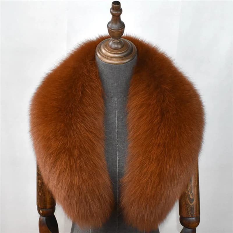 Collo in vera pelliccia di volpe naturale al 100% per donna uomo cappotto giacca sciarpa di pelliccia