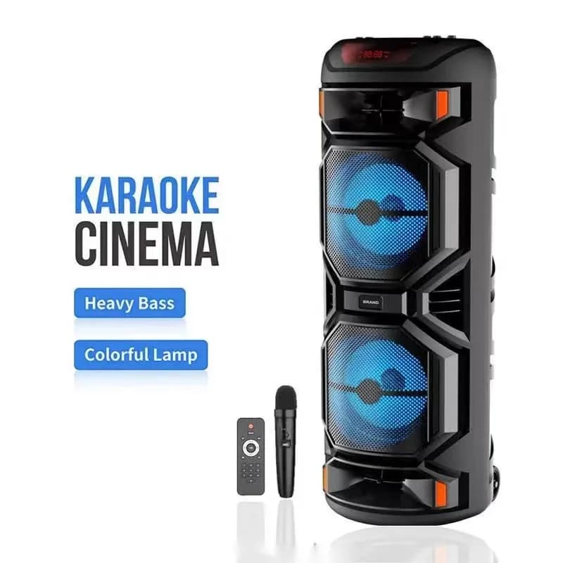 New Dual 8-Inch Bluetooth Speakers 2000W High Power Wireless Karaoke Speakers Outdoor Square Dance Party High Fidelity Subwoofer