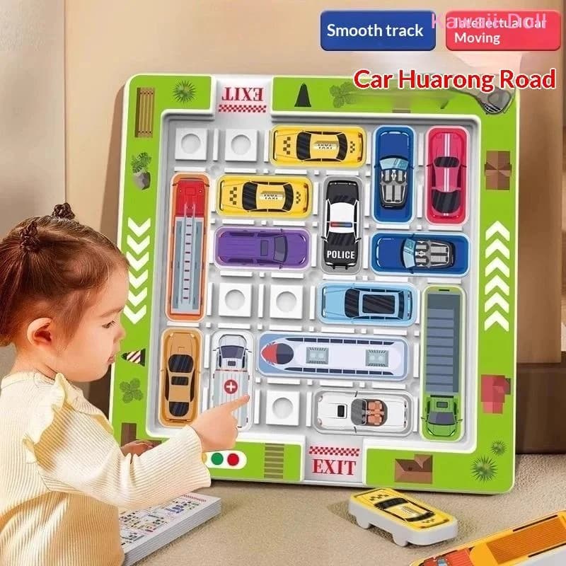 1 set di giochi educativi con veicoli in movimento e labirinti per lo sviluppo del pensiero logico e della concentrazione
