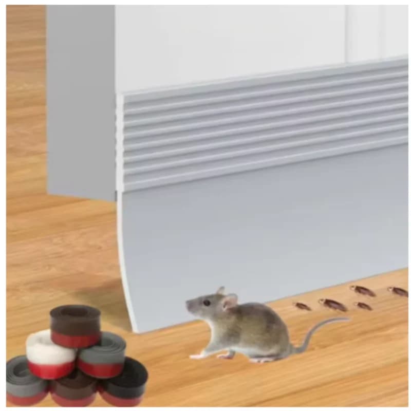 1-4 Piece Soundproof Door Bottom Sealing Strip Insect Prevention Draught Excluder Self-adhesive 100cm Door Draft Stopper Dorm