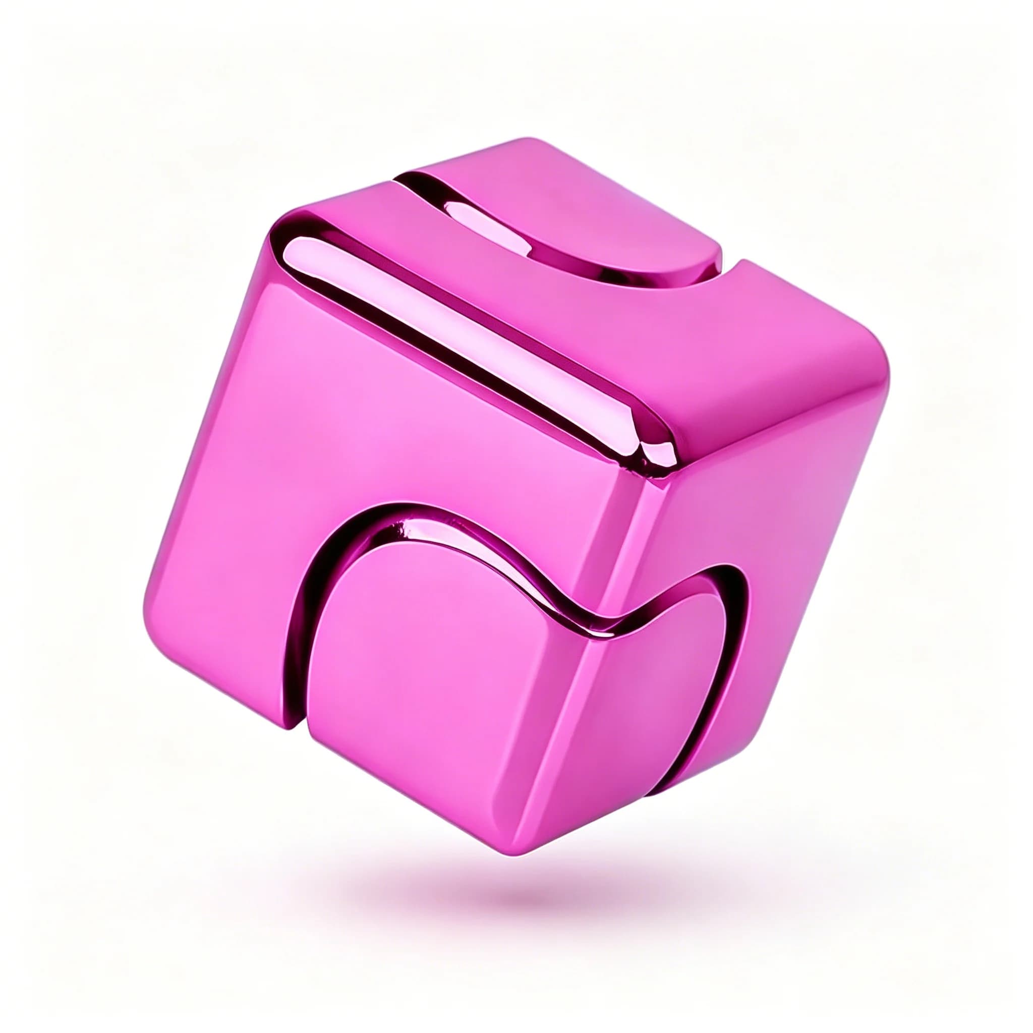 Fidget Spinner Cubo in Metallo, Giocattolo Sensoriale da Scrivania EDC, Antistress per ADHD e Ansia, Regalo di Pasqua e San Valentino per Adolescenti e Adulti