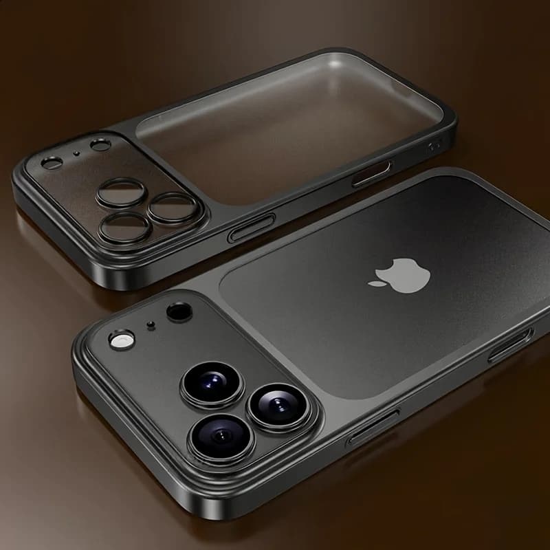 Luxury Plating Transparent Phone Case for IPhone 17 16 14 15 13 12 11 Pro Max Frame Lens Protection Anti-fall Soft Clear Cover