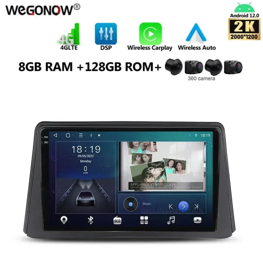 2000*1200 Carplay Auto Android 13.0 8G + 128G Lettore DVD per auto GPS WIFI Bluetooth Radio per Opel Mokka Per Buick Encore 2013-2019