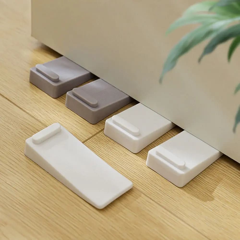 2Pcs New Safety Mute Door Stopper Anti-collision Non-slip Door Rear Retainer PVC Door Stop Block Wedge Home Offices