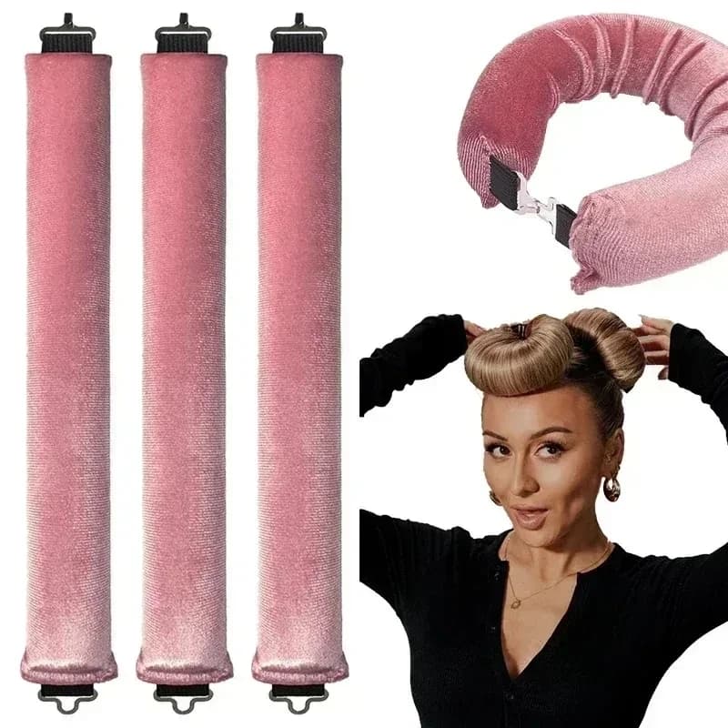 Bigodini Senza Calore per Ricci Morbidi con Gancio, Strumenti per lo Styling dei Capelli, Bigodini Flessibili Senza Calore, Fascia per Arricciare i Capelli