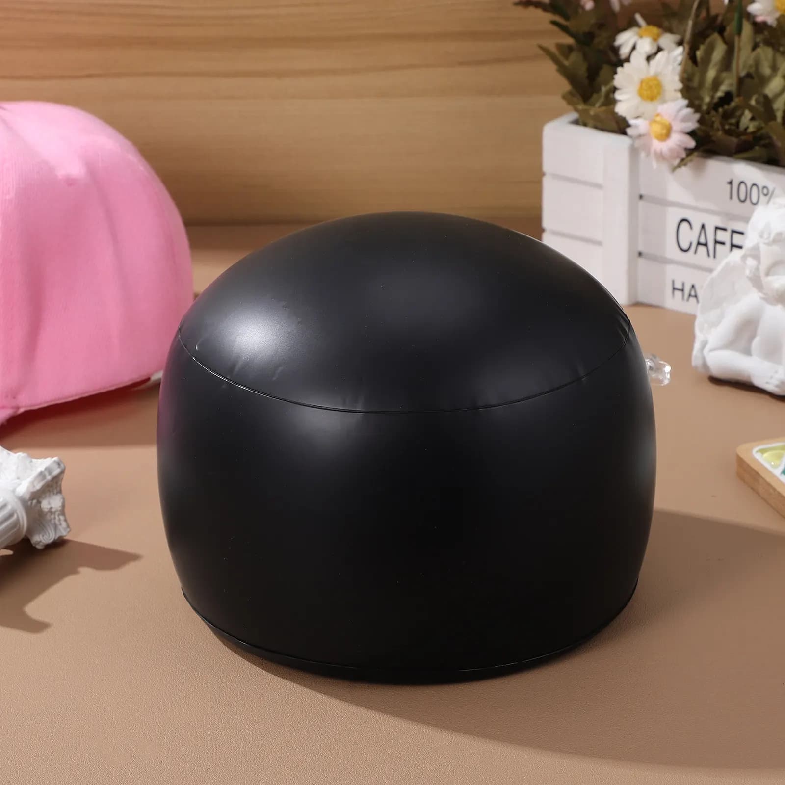 2Pcs Inflatable Hat Stand Cap Holder Organizer Portable Tabletop Display Baseball Caps Storage Plastic Rack Organizer