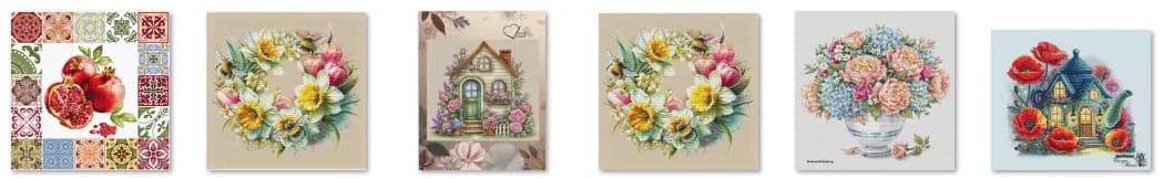 Cross Stitch Set Cross Stitch Kits, Embroidery Sets, Knitting Needles Embroidery, Wreath Series Tulip and Daffodil Bee Wreath