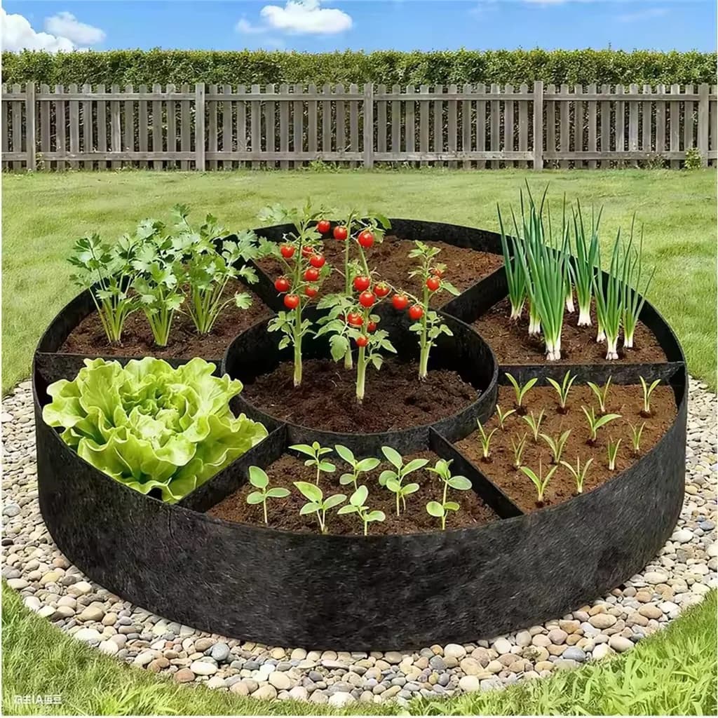 Nonwoven Cultivation Bags at 6+1 Parts, Garden Vases for Exterior, Plant Containers, Flowers and Seeds