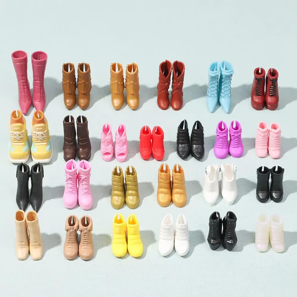 1 paio di scarpe da bambola da 30CM 1/6 bambole BJD stivali in plastica moda stivali a ginocchia lunghe accessori per bambole femminili
