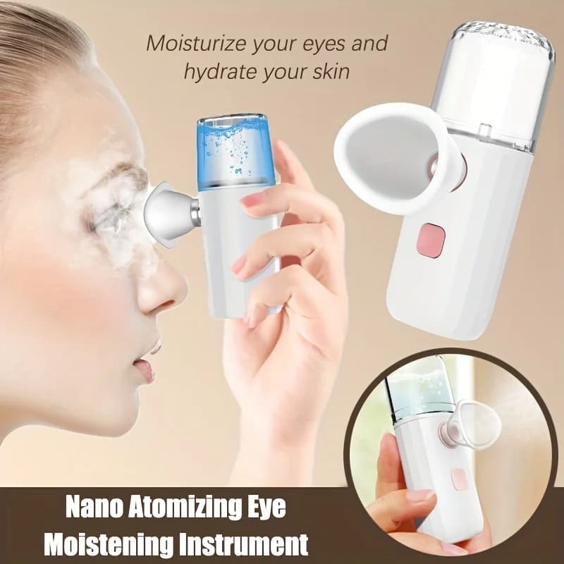 Nano Atomizing humidifier Eye Hydrating Instrument, Eye&Skin Spa Beauty Instrument, 3-in-1 Eye Massage Spray wetting