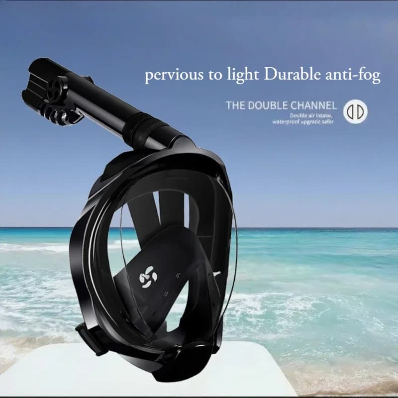 Maschera Subacquea Integrale con Sistema di Respirazione Migliorato, Anti-Perdita d'Aria, Anti-Appannamento, Attrezzatura per Snorkeling per Adulti, Nuoto e Immersioni