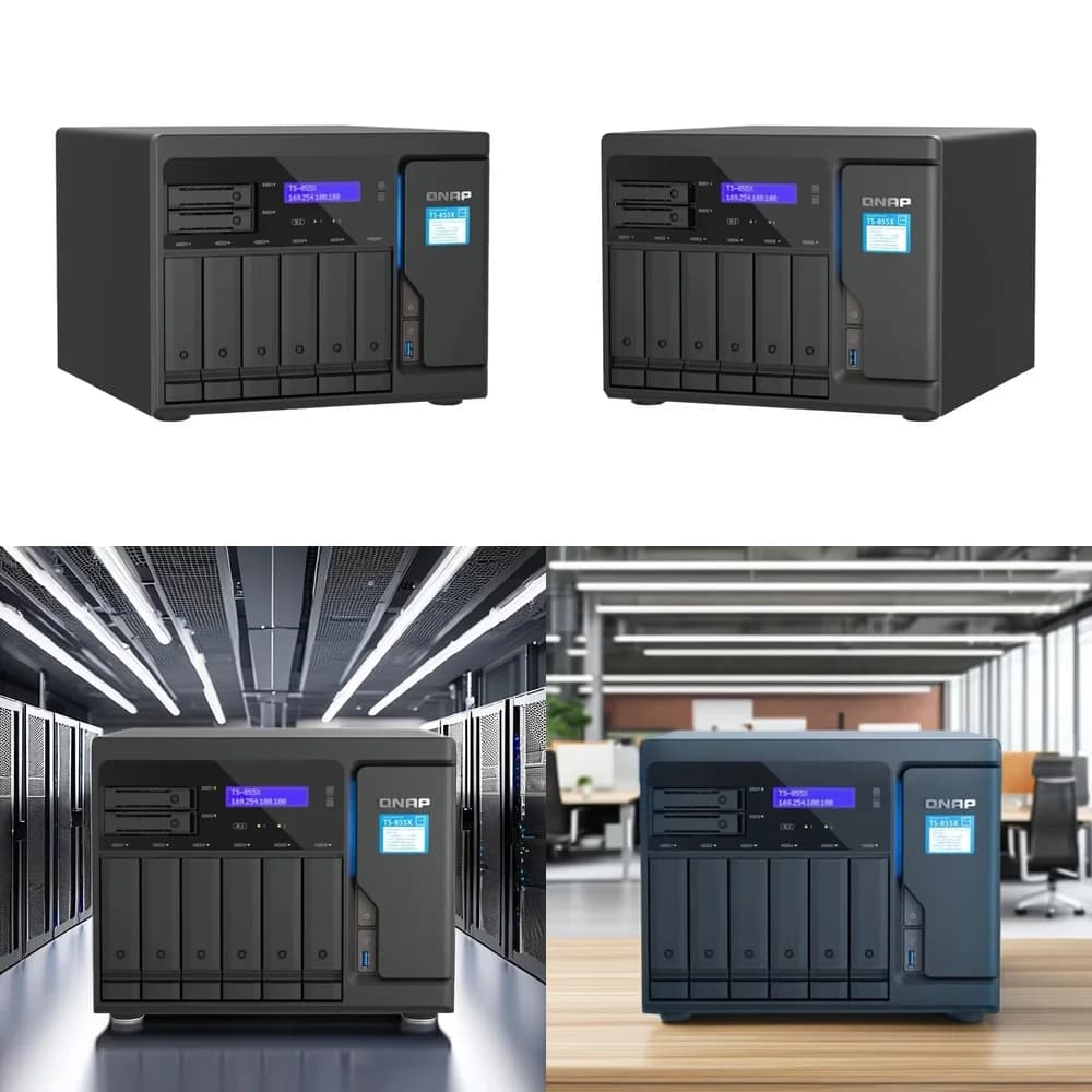 QNAP TS-855X NAS Server di Archiviazione per QNAP TS-855X con Interfaccia USB 3.0, Storage di Rete per Casa, Ufficio e Aziende