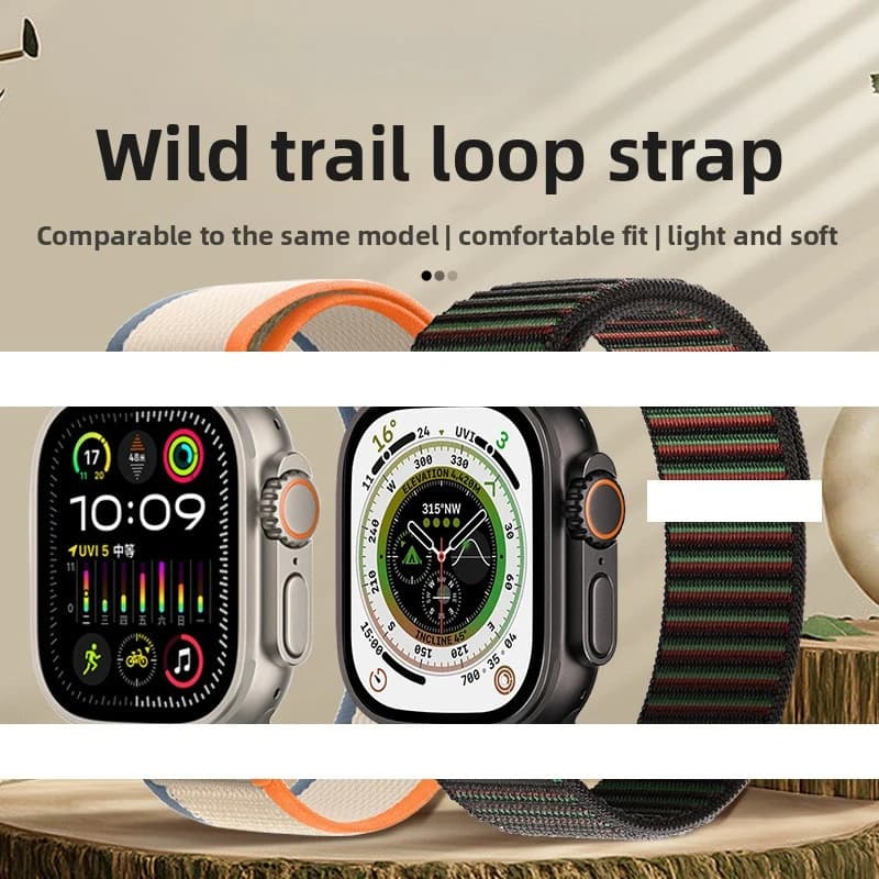 Cinturino di lusso di alta gamma, nuovo ed elastico, in nylon intrecciato, adatto per smartwatch e orologi da uomo.
