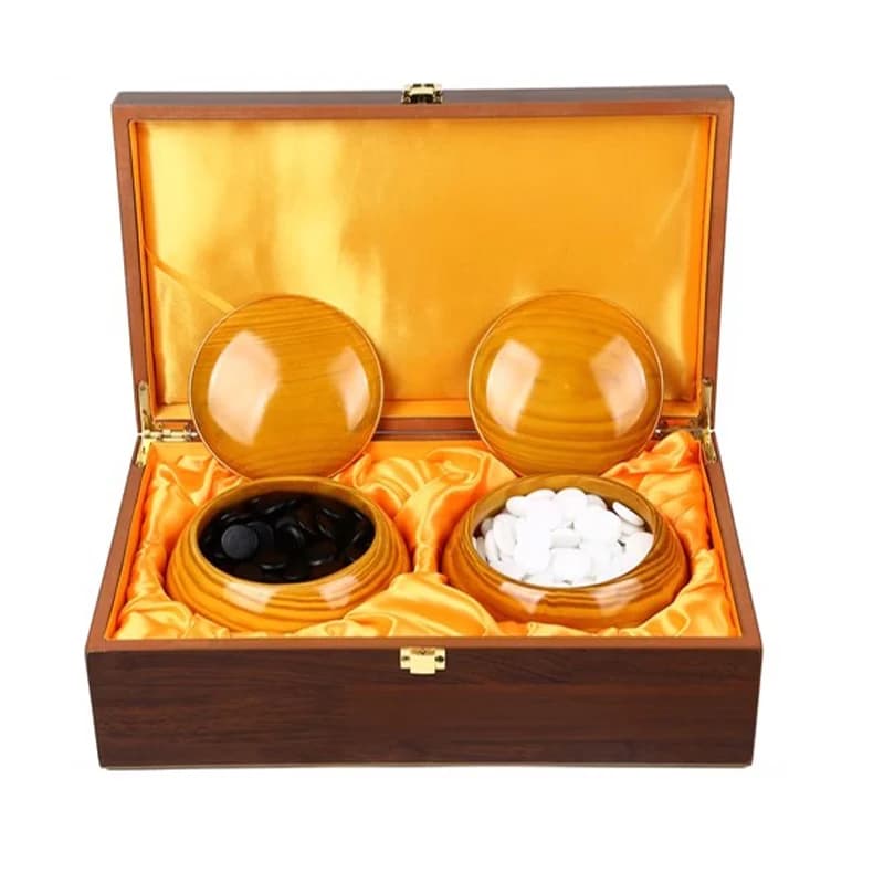 Gioco cinese Go, gioco da tavolo per famiglie, set di scacchi Go Game, Weiqi, 19 Road 361 pezzi di scacchi scatola e barattolo di legno per scacchiera in PU