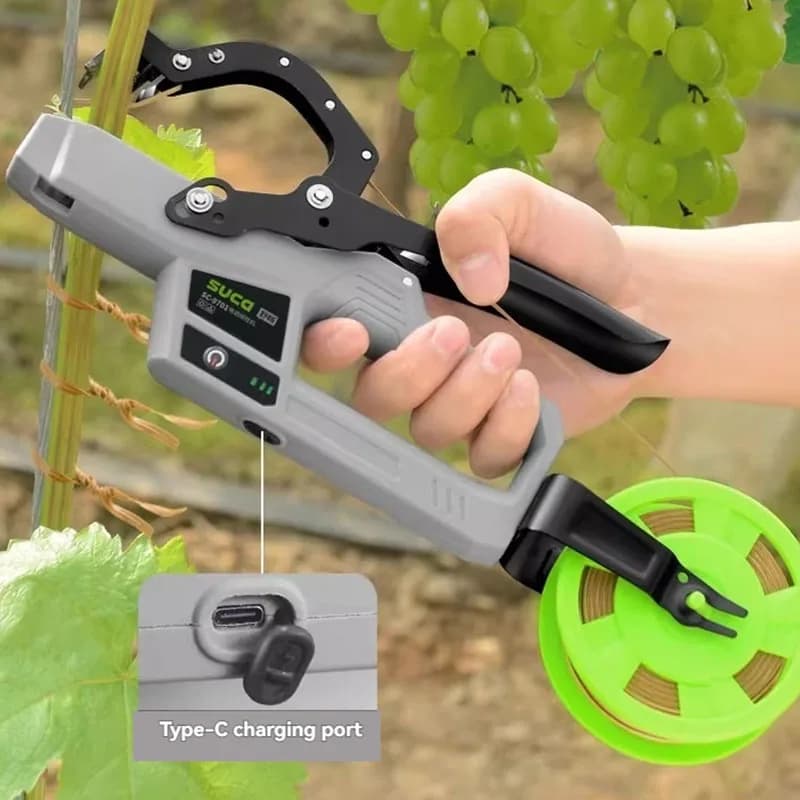 Legatrice Elettrica per Rami 0-45mm, Macchina Automatica per Legare Viti, Kiwi, Pomodori, Attrezzo da Giardino