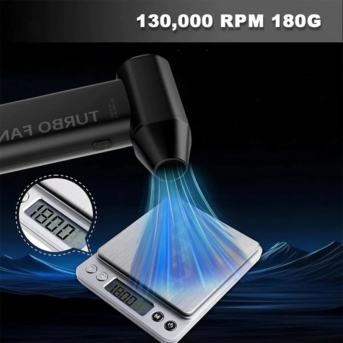 AT59 Turbo Jet 130000RPM No Cleaning Brushes PC/Tool/Never/Auto, Air Blower