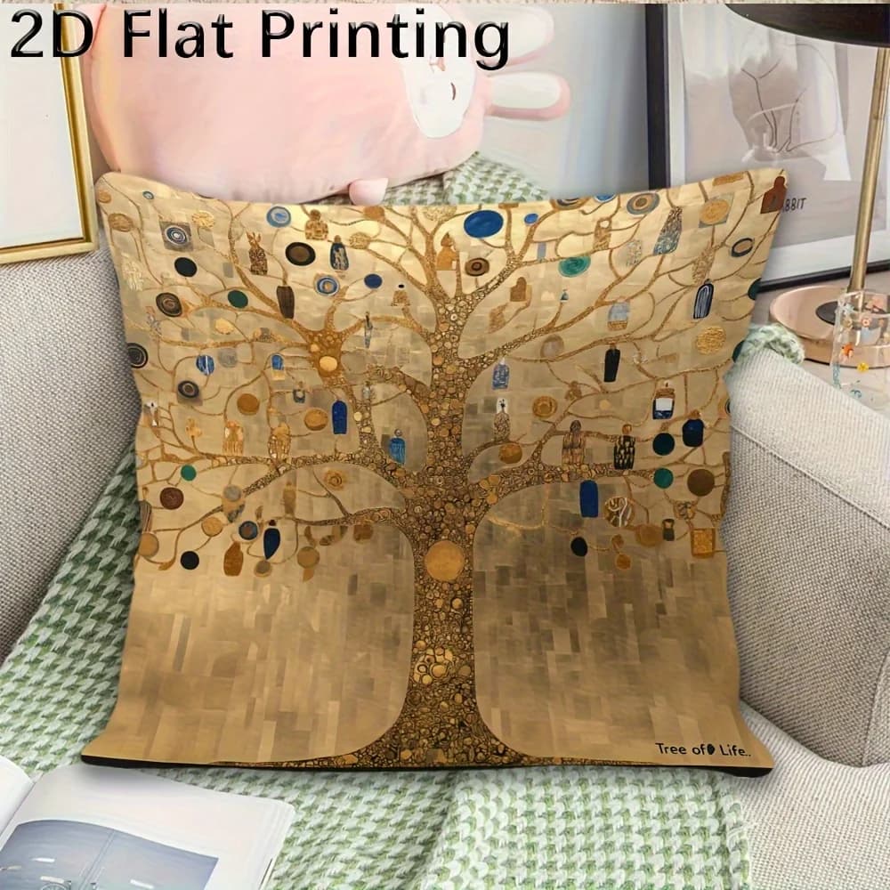 VIKAMA Life Tree Art Set di cuscini - Stampa fronte-retro per cuscini del divano del soggiorno, cuscini della camera da letto, decorazioni per la casa