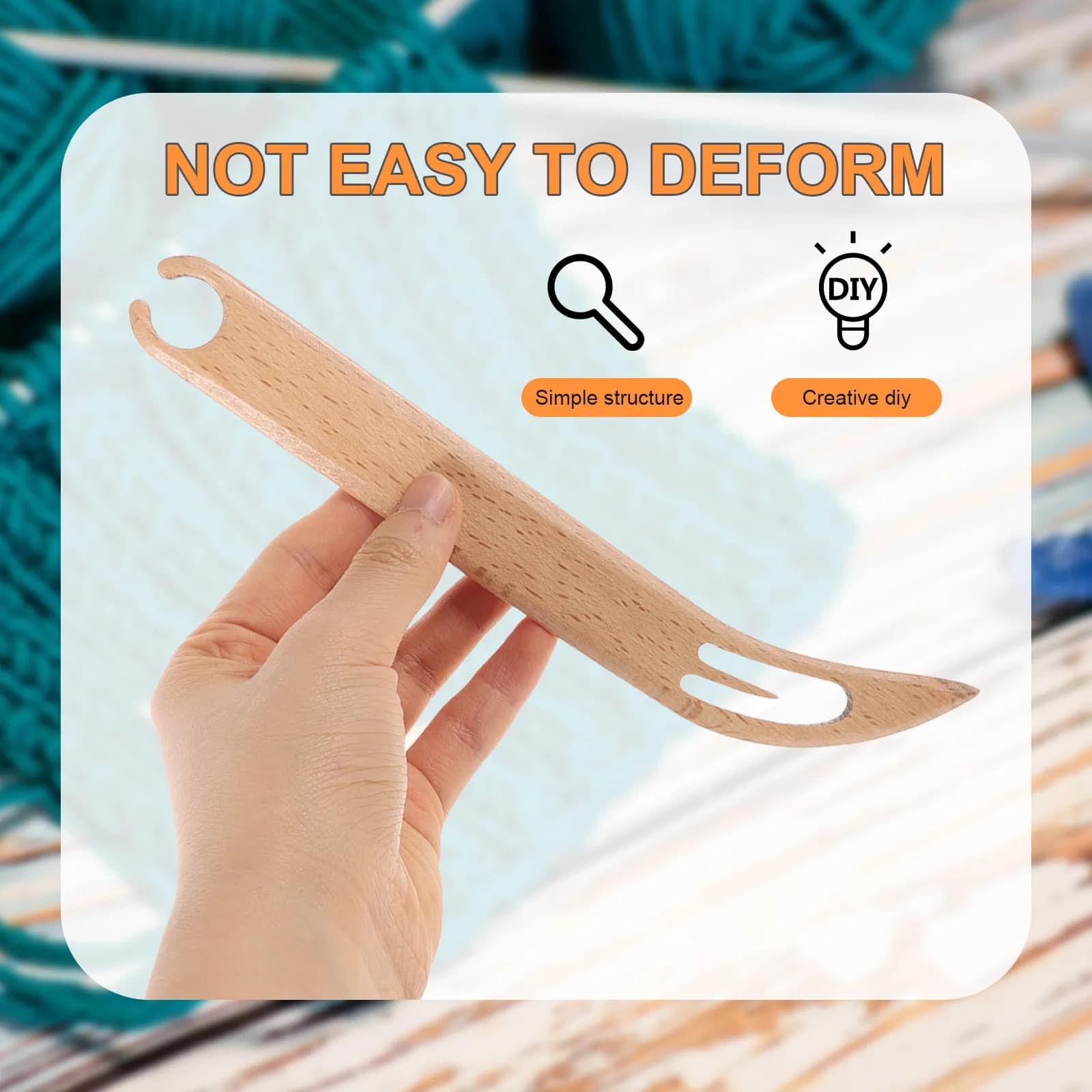 Wood Knitting Shuttle Easy Use Crochet Shuttle for DIY Crafts Hand Loom Weaving Tool Knitting Tool Loom Tools Shuttles Weaving