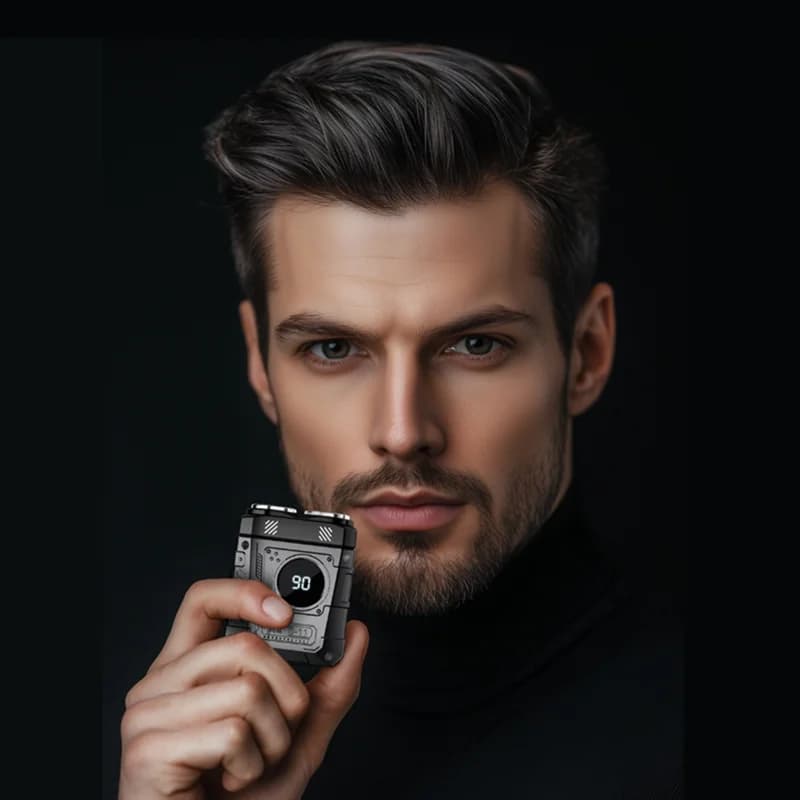 Electric shaver with digital double blade display Mini smart haircut 36Db Powerful domestic and car use